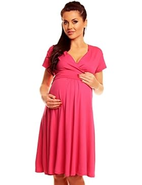 Zeta Ville - Damen - Umstandskleid - Kurzarm - Sommerkleid für Schwangere - 108c