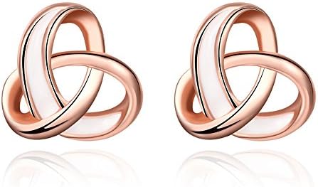 Bystar Rose Gold Alloy Love Knot Earring for Women
