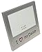 ' I Love My Daddy ' - Photo Picture Frame Gift - 5 x 3.5 inch - Brushed Aluminium Satin Silver Colour