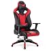 Produktbild SONGMICS Schreibtischstuhl Gaming Stuhl mit 3D Armlehnen Computer Spiel Stuhl Bürostuhl Racer, Wippfunktion, verstellbare Armlehnen, ergonomisch, Lendenkissen, 66 x 72 x 124-132 cm rot-schwarz RCG33R