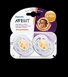 Philips AVENT SCF180/54 Beruhigungssauger 6-18 Monate (Unterstützung für Orange Babies) 2 Stück, organge - 2