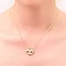 Fashion Womens Vintage Retro Crystal Fox Mask Necklace Charm Ladies Pendant (Golden)