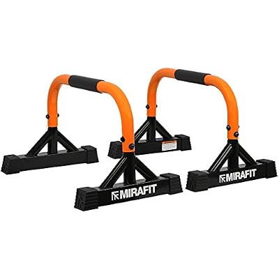 MiraFit Mini Parallettes - Paire - pour Les Entraînements de Poids Corporel/Calisthenics