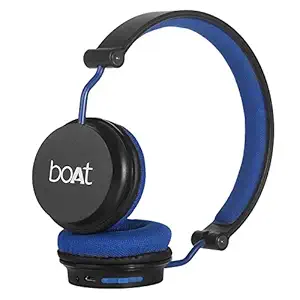 boAt Rockerz 400 Wireless Bluetooth On Ear Headphones with Mic (Black/Blue)