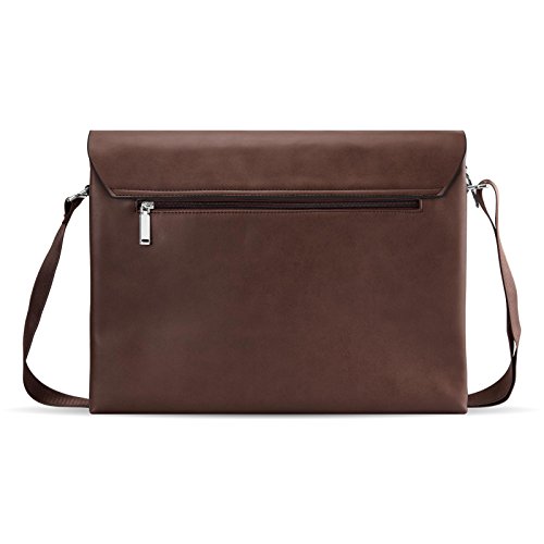 JAMMYLIZARD   JL Pro multifunktionale Leder Laptoptasche bis 14 Zoll  Dunkelbraun