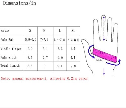 HOCHII Touch Screen Gloves Winter Outdoor Sports Full Finger Gloves for Skiing Hiking Cycling Driving Riding (Rose Red, M)