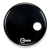 Parche frontal de bombo de 22" negro con agujero