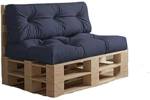 chilly pilley Palettenkissen Wasserdicht Palettenauflage Palettenpolster Palettenmöbel Gartenkissen Wasserfest Wasserabweisend viele Größen und Farben (Set 2er. Dunkelblau)