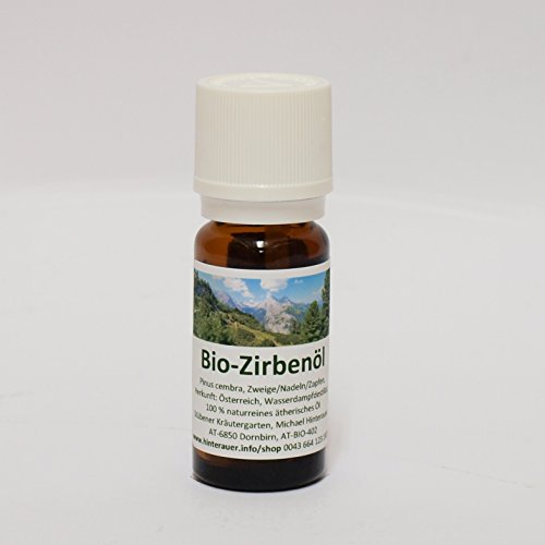Bio-Zirbenöl, 10 ml, ätherisches Öl, 100 % naturrein, versandkostenfrei