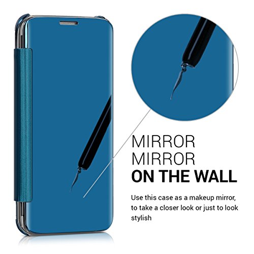 kwmobile Funda para Samsung Galaxy S7 Edge Case Espejo Estilo Libro - Carcasa con ptica de Aluminio - Cover Plegable en Azul Reflectante reviews kwmobile Funda para Samsung Galaxy S7 Edge Case Espejo Estilo Libro - Carcasa con ptica de Aluminio - Cover Plegable en Azul Reflectante