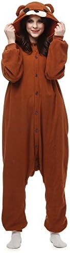 Brown Bear Adult Costume Onesie Pyjamas Women's Man Pajamas Adult Set Animal Cosplay Nightwear