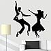 Produktbild wandaufkleber 3d Wandtattoo Kinderzimmer Jive Dance Couple Latin Tänzerinnen Tanzen Silhouette Home Livingroom Mode Dekor
