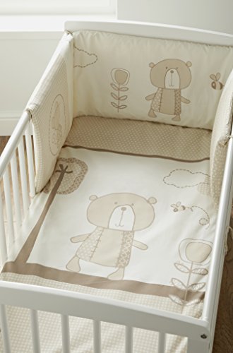 Kinder Valley Tiny Ted Quilt and Bumper Set (Cream)