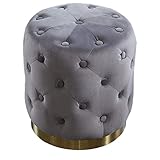 chesterfield hocker samt Abgerundet wird das glamouröse Design des Hockers durch den goldenen Sockel aus Metall, welcher das stilvolle Design des Fußhockers perfekt abrundet
