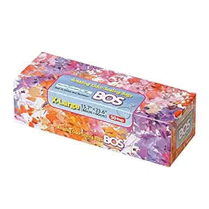 BOS Amazing Odor Sealing Disposable Bags for Diapers, Cat Litter or Any Sanitary Product Disposal- Durable and Unscented (50 Bags) [Size: XL, Color: White]