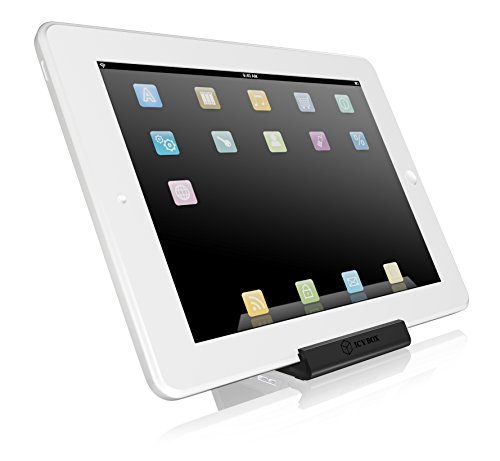 Icy Box IB-AC6402 Ständer & USB-Hub für Smartphones/Tablets, 4x USB 3.0 Anschlüsse, OTG-Unterstützung, Aluminium (schwarz) - 5