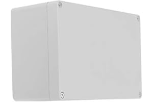 BE-TOOL Caja de plástico, 150 x 200 x 100 ABS IP65, resistente a la intemperie para exteriores/externos, caja de conexiones de alimentación completa con conector