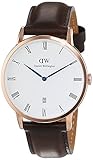 Daniel Wellington Herren Analog Quarz Smart Watch Armbanduhr mit Leder Armband DW00100086