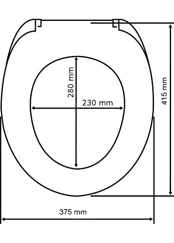 Wenko 22216100 WC-Sitz, Design Hawaii Duroplast Acryl Mehrfarbig 49,0 x 29,0 x 43,0 cm - 5