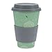 Produktbild ebos Glücksbringer Coffee-to-Go-Becher aus Bambus | Kaffe-Becher, Trink-Becher | wiederverwendbar, natürliche Materialien, umweltfreundlich, spülmaschinengeeignet (Baum des Lebens Mint)