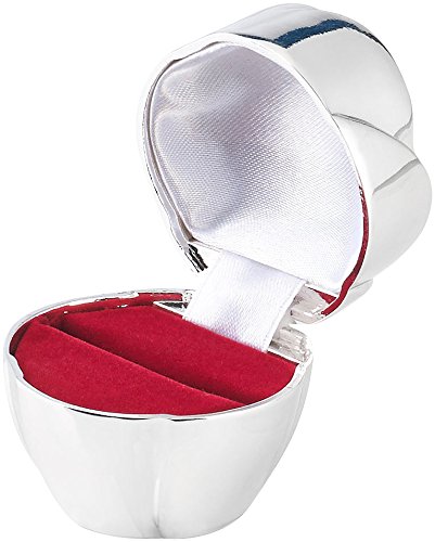 St. Leonhard Ringschatulle Versilberte Rose, mit Strass-Stein - 2