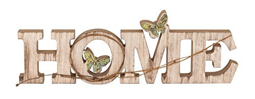 Moderner Schriftzug HOME aus Holz zur Deko auf Tisch/Wand 45x15 cm