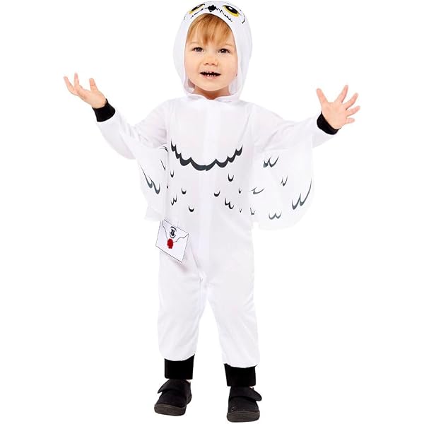 Magisches Eulen-Kostüm Für Babys (12-18 Monate) – Overall Mit Kapuze, Grau-weiß, Für Halloween & Karneval