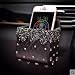Produktbild tishaa Bling Bling Auto Air Vent Tasche für Handy Tasche Aufbewahrungsbox Organizer Tragetasche, Black Teardrop Crystal BLK PU
