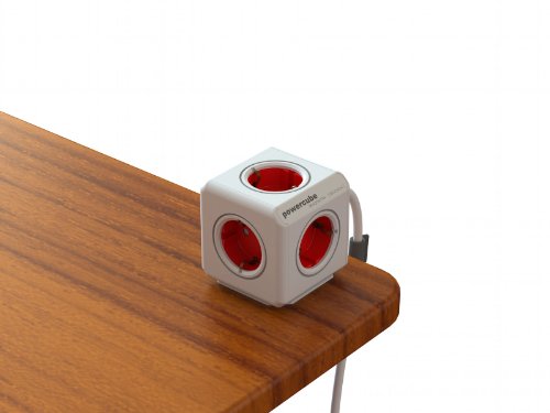 Allocacoc PowerCube Extended Steckdosenleiste (5x Verteiler, 230V Schuko) rot - 4