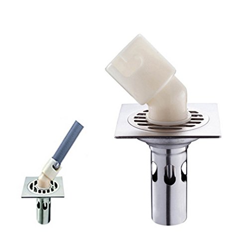 Preisvergleich Produktbild Bellabrunnen Massiv Edelstahl Bodenablauf - Duschablauf 100x100mm - DN 50 - Geruchsverschluß