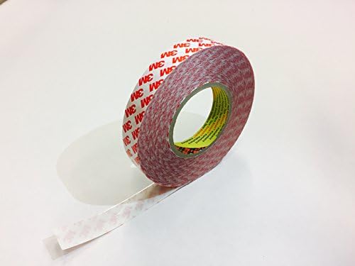 3M 9088 High Performance Universal Double-sided Adhesive, Polyester (PET) and Acrylic Adhesive, Solvent Resistant, for General Purpose Applications, Outlets, Sporting Goods, Household Appliances, Furniture, Automobiles, Signs, Plastic Extrusions, Packaging, Badges, Plates, Commercial Printing, Thickness 0.21 mm (25 mm x 50 m)