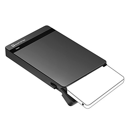 MantisTek Hard Drive Disk HDD 2.5 Inch USB 3.0 Ultra Slim Externes Gehäuse mit usb 3.0 Kabel optimiert für 9,5mm 7mm 2,5'' SATA HDD und SSD, Unterstützung für UASP SATA III, Tools-frei