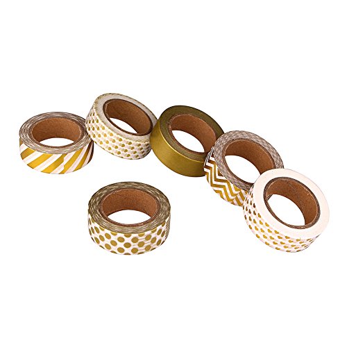 Très Chic Mailanda 6er Set Washi Tape Masking tape Klebeband Dekoband(P1005) - 7