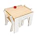 Produktbild Little Helper FSD01-2 - FunStation Duo Kleikind Tisch und 2 Stühle Set mit Stiftehalter, 24m+, natur/rot