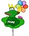 Produktbild alles-meine.de GmbH XL - Windrad / Windspiel -  Frosch - Froschkönig mit Krone  - Incl. Name - f..