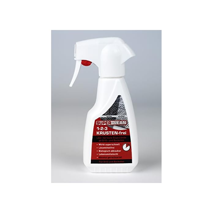 Grill Und Backofenreiniger 1 2 3 Krustenfrei 250 Ml Spray Wirkungsvoll Und Schonend Lst Eingebranntes Und Hrteste Verkrustungen Im Backofen Und Der Glasinnenseite Des Ofens Vom Backblech Und Grillgitt