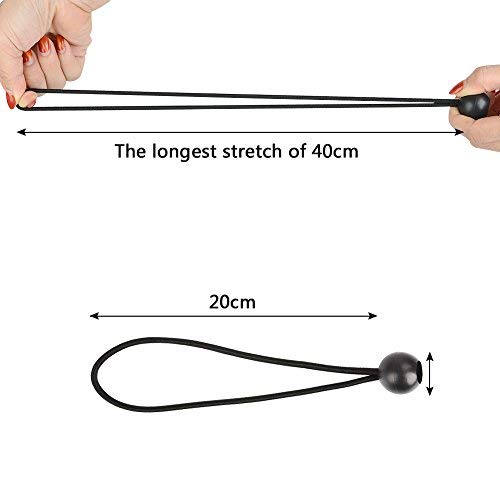 Preisvergleich Produktbild SStaste Spanngurte / Bungees, elastisch, für Planen, 25 Stück, Schwarz