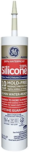 GE Silicone 2+ Kitchen & Bath Caulk, 10.1 Oz. Tube, Almond, GE5060
