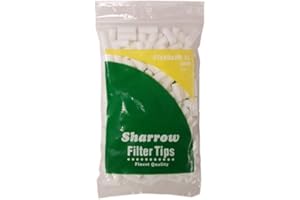 WILSONS PIPE TOBACCO SHARROW Filter Tips Full Box of 12 Packets - Standard XL Diameter - 8mm Length - 20mm (2400)