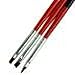 LHWY 3pcs/lot Red Soft and Professional Pen Nail Art Brushes Tool Set