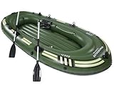 SZFMMY Balsa inflable resistente hasta 300 kg para pesca, juego de balsa para 4 personas, con...