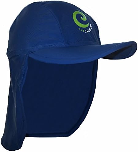 Kidz Swimmers Boys Sun Protection Legionnaire Cap UPF 50+ Estate Blue & Jasmine Green