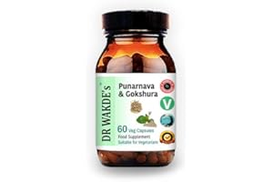 DR WAKDE'S Punarnava & Gokshura Capsules (60 Veg Caps, Promotes Healthy Urinary Flush, Ayurvedic Supplement, Vegan, Herbal, All Natural, Made in UK)