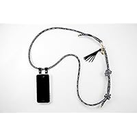 iPhone 7 Plus Hülle zum umhängen aus Segelleinen in blau-schwarz