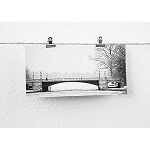Postkarte XXL Panorama Hamburg Schnee Eis