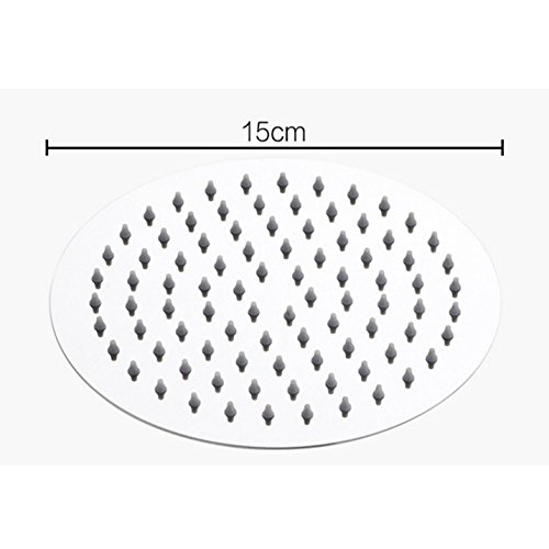 KE 360 ° Drehgelenk 15,2 cm rund Rainfall Kopfbrause Edelstahl hohe Druck Wasserspar Handbrause mit 1,5 m langen Schlauch und Halterung - 5