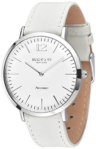 MADISON NEW YORK Damen-Armbanduhr Avenue Analog Quarz Leder L4741D