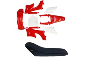RV-PARTS Pocketbike 2 Takt Mini Cross KDX Orion Verkleidungs SET + Sitz - Rot