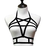 Jelinda Womens Halter Pentagram Harness Bra Body Cage Bralette