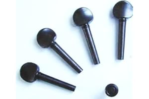 Janika New Black Violin Tuning Pegs And Endpin Set Size 3/4 - UK SELLER